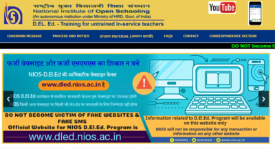 NIOS D.El.Ed admit card 2019 released for 4th Semester: How to download it?
