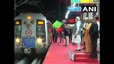 PM Modi inaugurates metro's Red Line extension to Ghaziabad; services to begin from Saturday