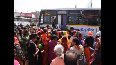 Heavy rush as RSRTC offers free ride to women