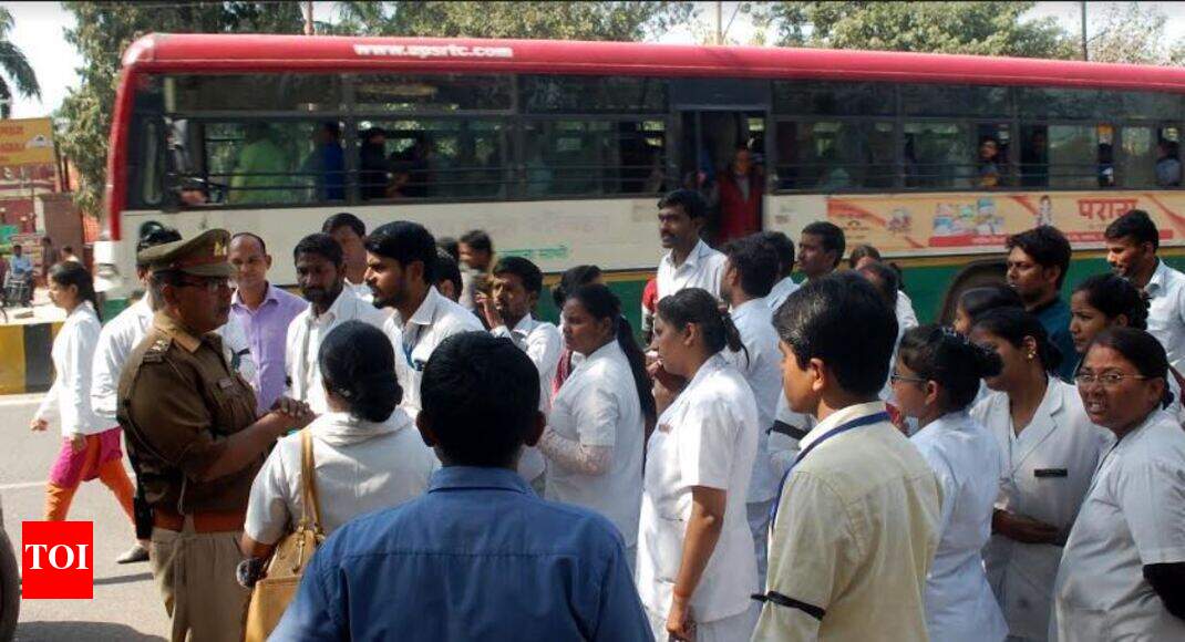 Services partially hit in two hospitals of Allahabad Allahabad News Times of India