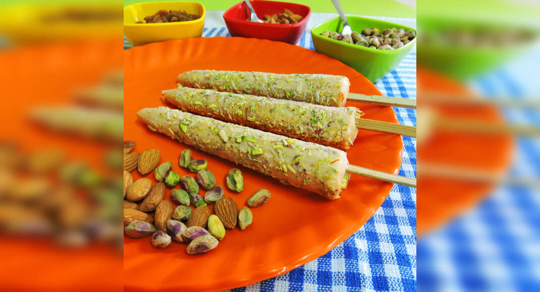 Almond Malai Kulfi Recipe: How to make Almond Malai Kulfi Recipe at Home | Homemade Almond Malai Kul