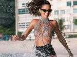 Izabel Goulart stuns in diamante chain bra at Rio’s Carnival