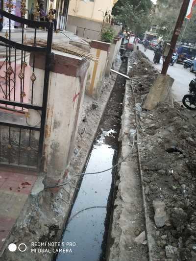 uncomplete sewage work