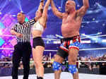 Kurt Angle and Ronda Rousey