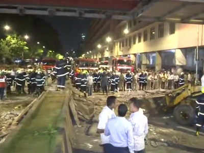 Mumbai: Several feared dead as foot overbridge collapses near CST railway station
