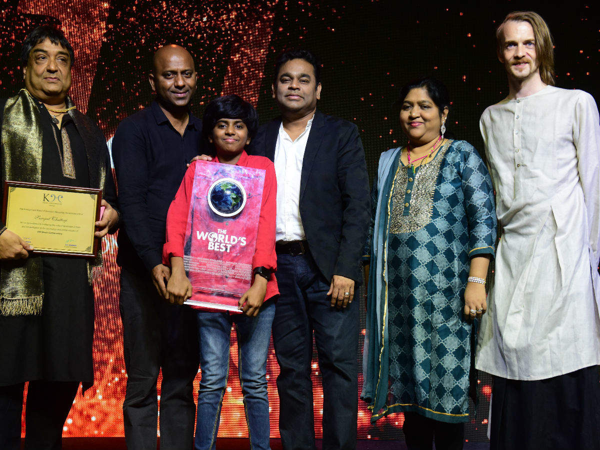 Lydian Felicitated By Ar Rahman At Kmmc Chennai News Times Of India