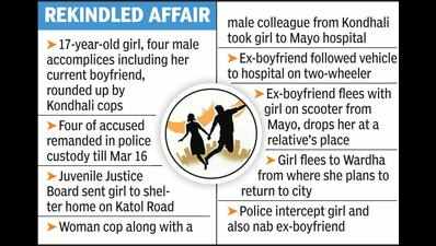 Ex-boyfriend helps teen flee police custody, both nabbed