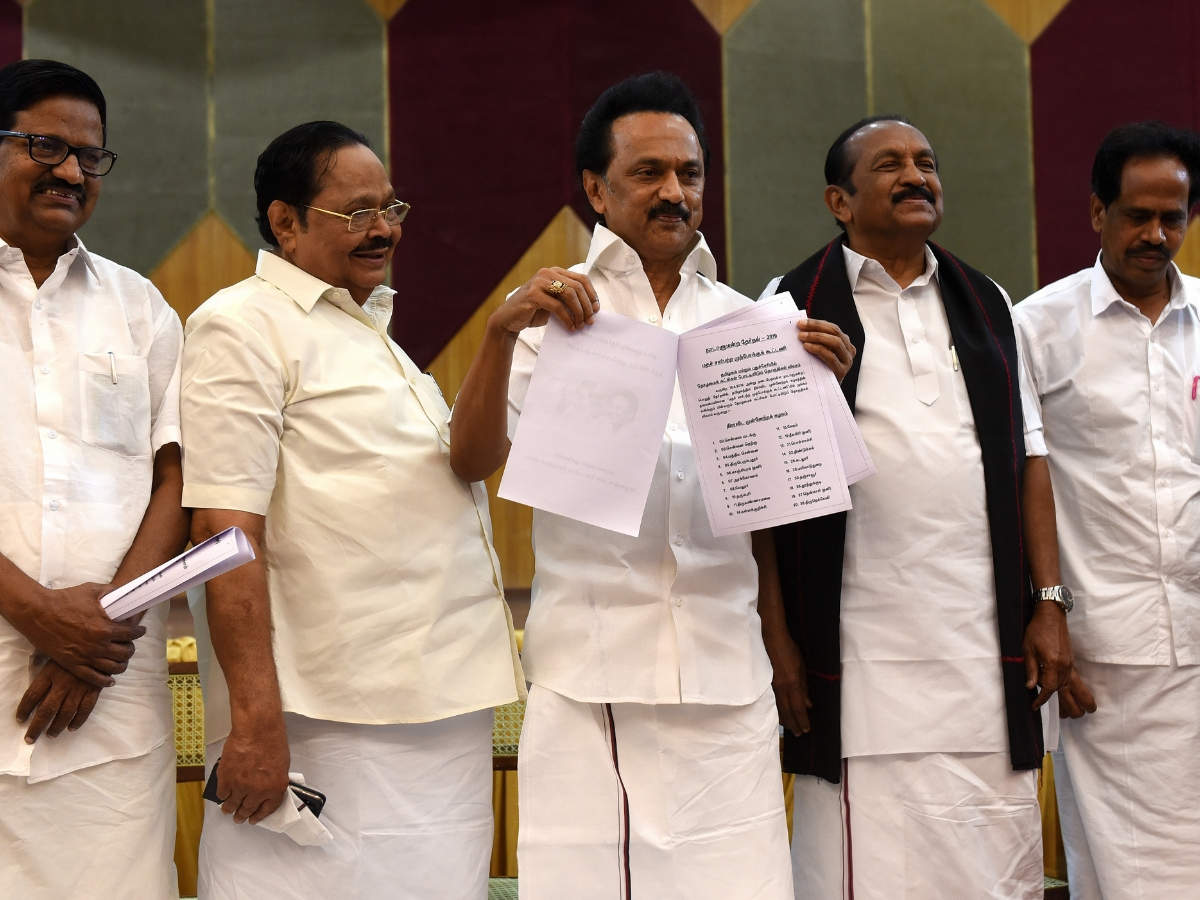 dmk chief mk stalin: Lok Sabha elections 2019: DMK chief MK Stalin launches  Secular Progressive Alliance | Chennai News - Times of India