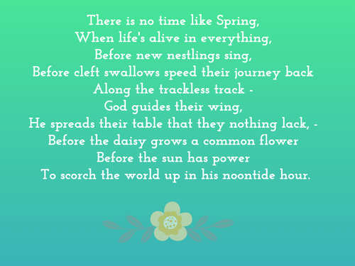 Most Famous Poems About Spring | Sitedoct.org