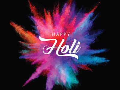 Happy holi festival on the cover template design