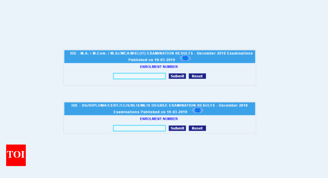 Madras University distance education result 2018 declared egovernance