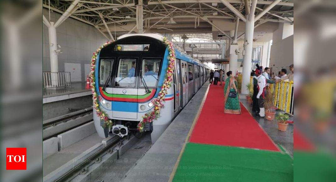 Hi Tech City Metro: Hyderabad: Governor flags off Ameerpet to Hi-Tec ...