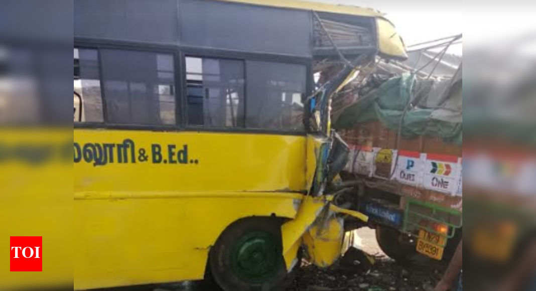 10 college students injured as bus rams truck in Tamil Nadu | Chennai ...