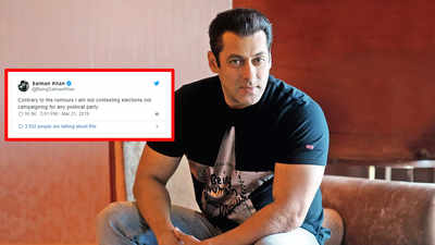 Not contesting polls or campaigning for any political party, clarifies Salman Khan