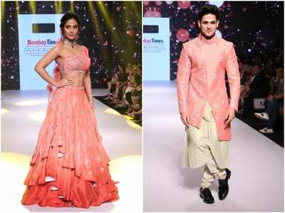 Hina Khan and BFF Priyank Sharma dazzle in colour-coordinated outfits at BT FASHION week