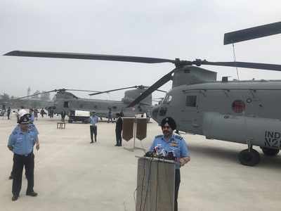 Indian Air Force inducts CH47 Chinook helicopters at Chandigarh airfield