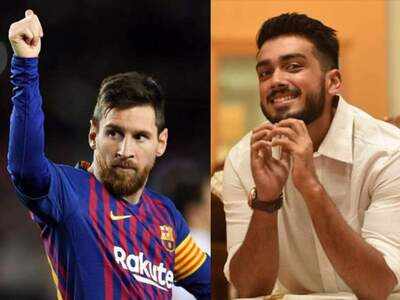 Kalidas Jayaram and Argentina Fans Kaattoorkadavu team salutes Lionel Messi