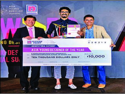 award peers beats win student architecture asian designer young receives tanay bothra