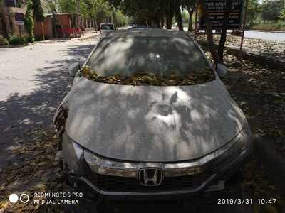 Abandoned car - Times of India