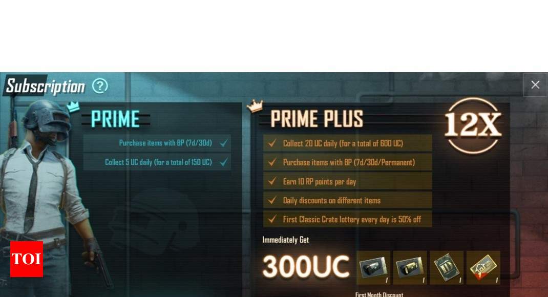 Pubg Mobile Prime Pubg Mobile Prime And Prime Plus Subscriptions - pubg mobile prime pubg mobile prime and prime plus subscriptions are now live here s everything you need to know times of india