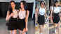 Kapoor sisters Shanaya Kapoor and Khushi Kapoor twinning in black and white