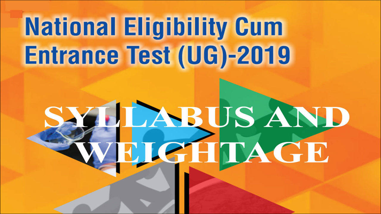 NEET UG 2019 Syllabus and weightage Times of India