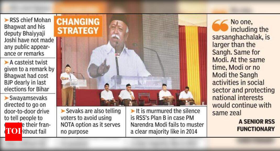 RSS top bosses on silent mode as polling dates near | Nagpur News ...