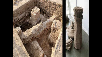 Pune: Rare pots, wada remains found at Sangramdurg fort
