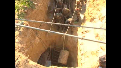 UP: 6-year-old girl trapped in 60 ft borewell since 2 days, rescue operation continues
