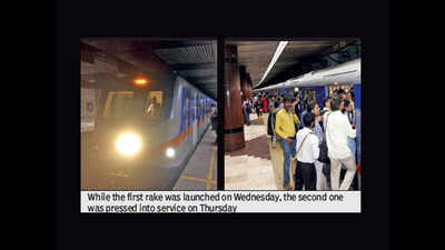 2 state-of-the-art rakes join Metro service after wait of 20 months