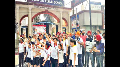 Patiala: Parents protest after kids denied entry to school