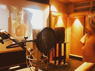 Sai Tamhankar begins dubbing for 'Pondicherry'