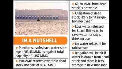Usable dead stock in Pench dams will end raw drinking water worry