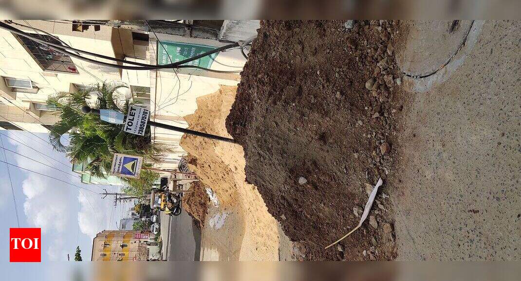 Foot Path Encroached - Times of India