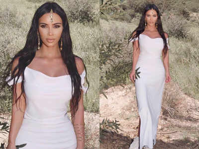 Kim Kardashian trolled for wearing a maang tikka to the church