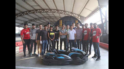 Formula one racer Narain Karthikeyan awards winners of Go-Karting tournament in Gurgaon