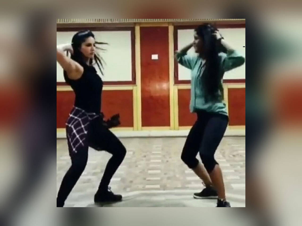 Sunny Leone dances to Sapna Choudharys Teri Aankhya Ka Yo Kajal in a viral video Hindi Movie News photo