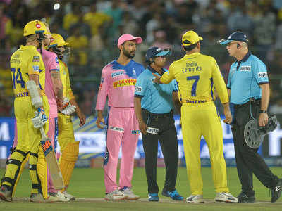 Dhoni let off lightly after no-ball protest against Royals