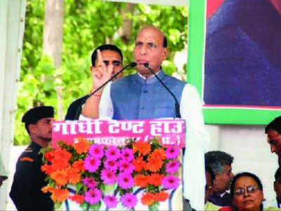 SP, BSP in alliance because they knew Modi storm will blow them away: Rajnath Singh