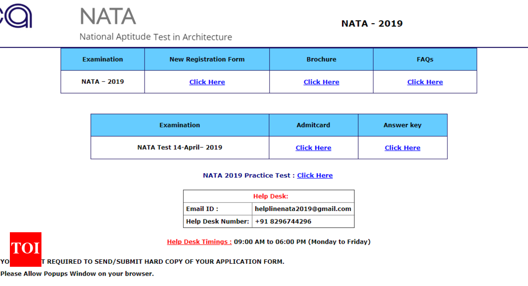 NATA answer key 2019 released; raise objection till tomorrow
