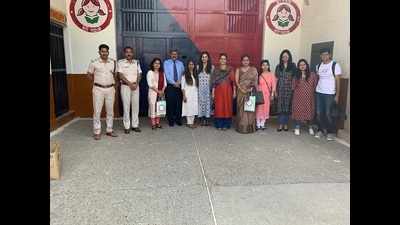 Cricketer Suresh Raina’s wife Priyanka meets women inmates of Karnal jail