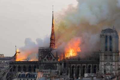 YouTube flags Notre Dame Cathedral fire as 9/11 conspiracy