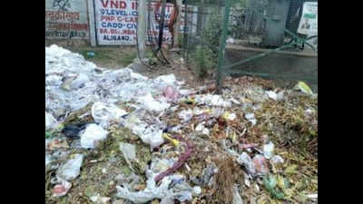 Lucknow: Sanitary staff strike work, garbage piles raise a stink