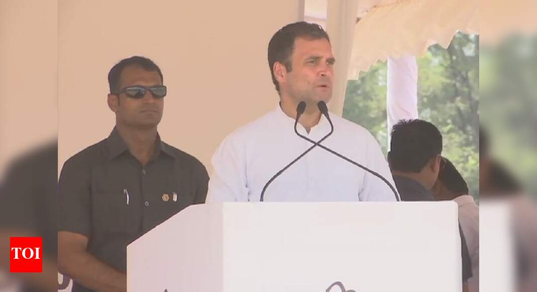 Rahul Gandhi attacks PM Modi, says he 'divided' country - Times of India