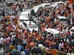 Rajnath Singh holds mega roadshow in Lucknow