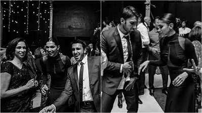 Deepika Padukone and Ranveer Singh look royal at a friend's wedding, these monochrome pics are proof!