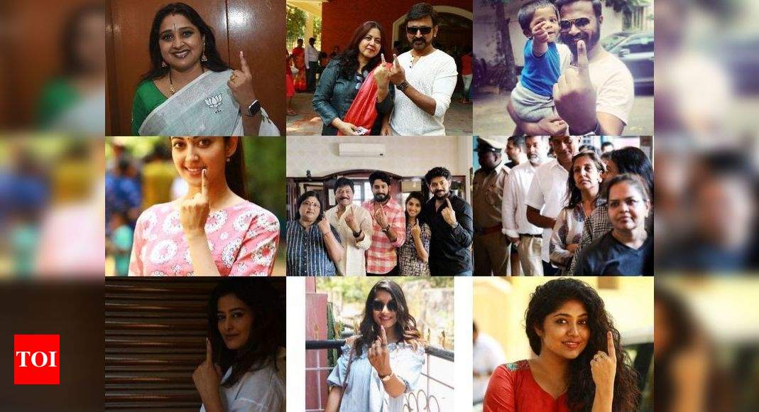 Sandalwood Takes A Break; Actors Cast Their Vote | Kannada Movie News ...