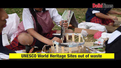 Delhi students create wonders out of waste as they celebrate World Heritage Day