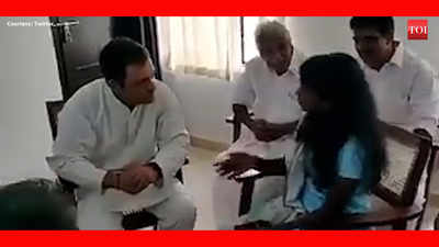 Rahul Gandhi meets Kerala tribal woman who cracked civil service exams