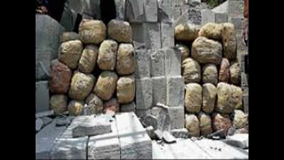 Ganja worth Rs 1.6 crore hidden between bricks seized, three held